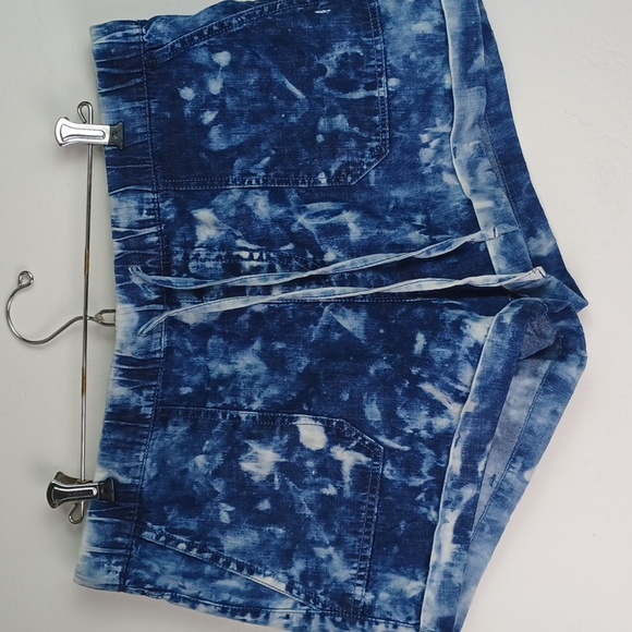 ♥️Bundle Only♥️ VOLCOM TIE DYE Light Weight Blue Jean 100% Cotton Shorts - Picture 2 of 10